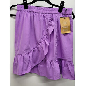 VERO MODA Amira Recycled Blend Faux Wrap Miniskirt